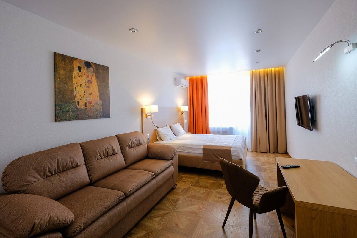Apartment (5) | 1 bilik tidur, peralatan tempat tidur premium, meja