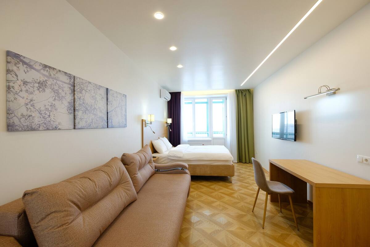 Apartment | 1 bilik tidur, peralatan tempat tidur premium, meja