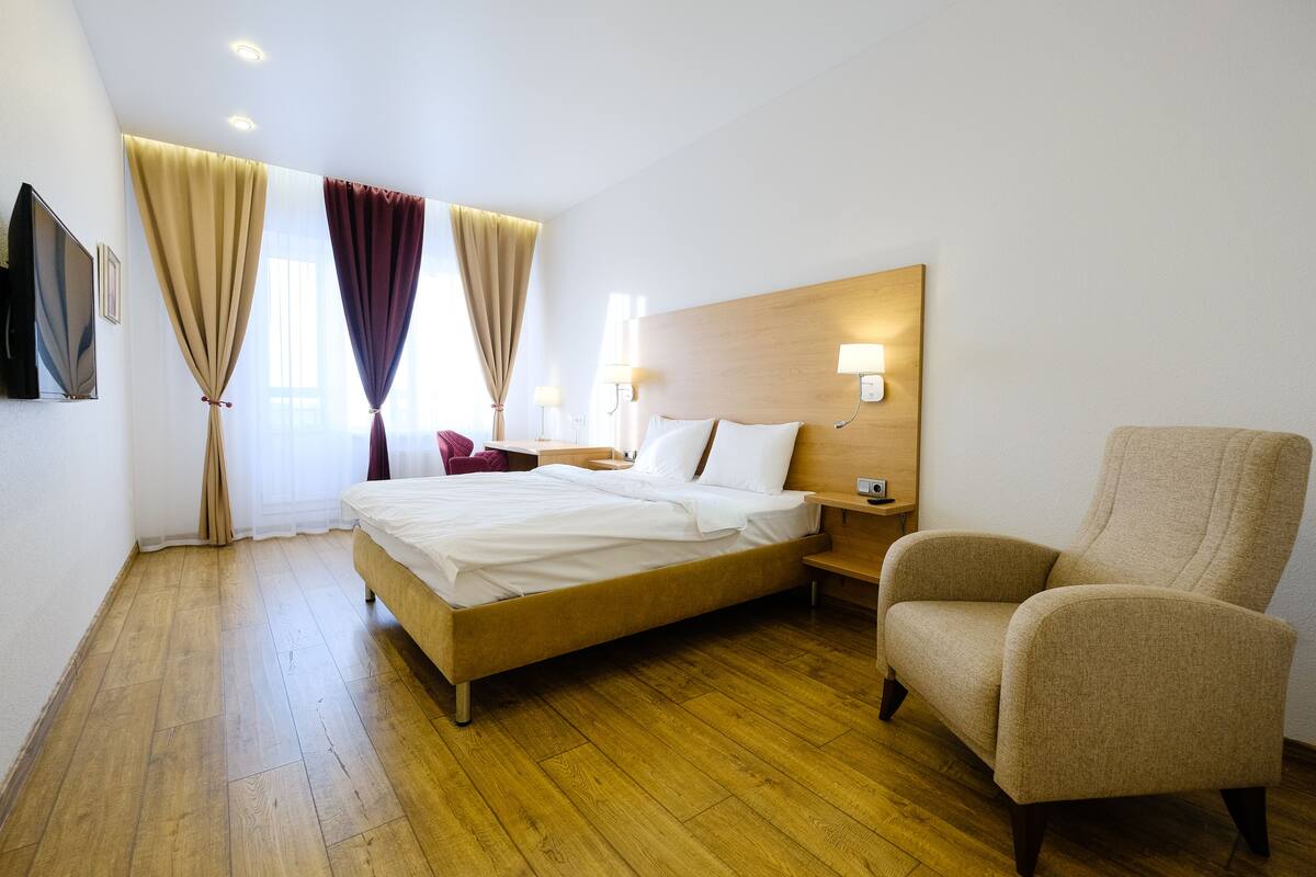 Apartment (9) | 1 bilik tidur, peralatan tempat tidur premium, meja