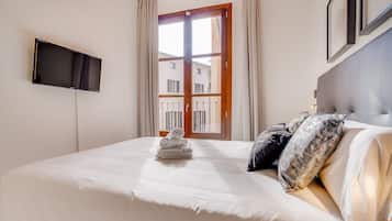 1 slaapkamer, een strijkplank/strijkijzer, gratis wifi, beddengoed