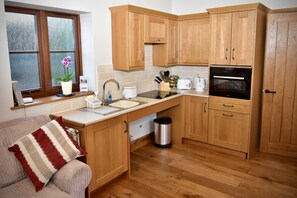 Fridge, microwave, oven, electric kettle