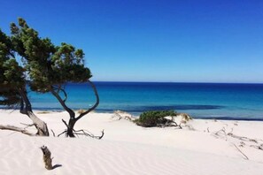 På stranden