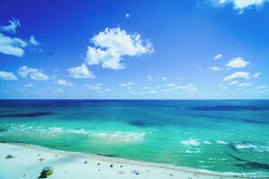 On the beach, beach towels - Castle 1733 Oceanfront Studio with pool, beach access, free parking, gym, tennis and more! (Miami Beach)