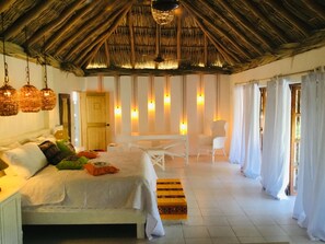 Comfort Room, 1 King Bed, Terrace, Pool View | In-room safe, individually decorated, individually furnished, bed sheets - Hacienda la Rusa (Barra de Potosi)