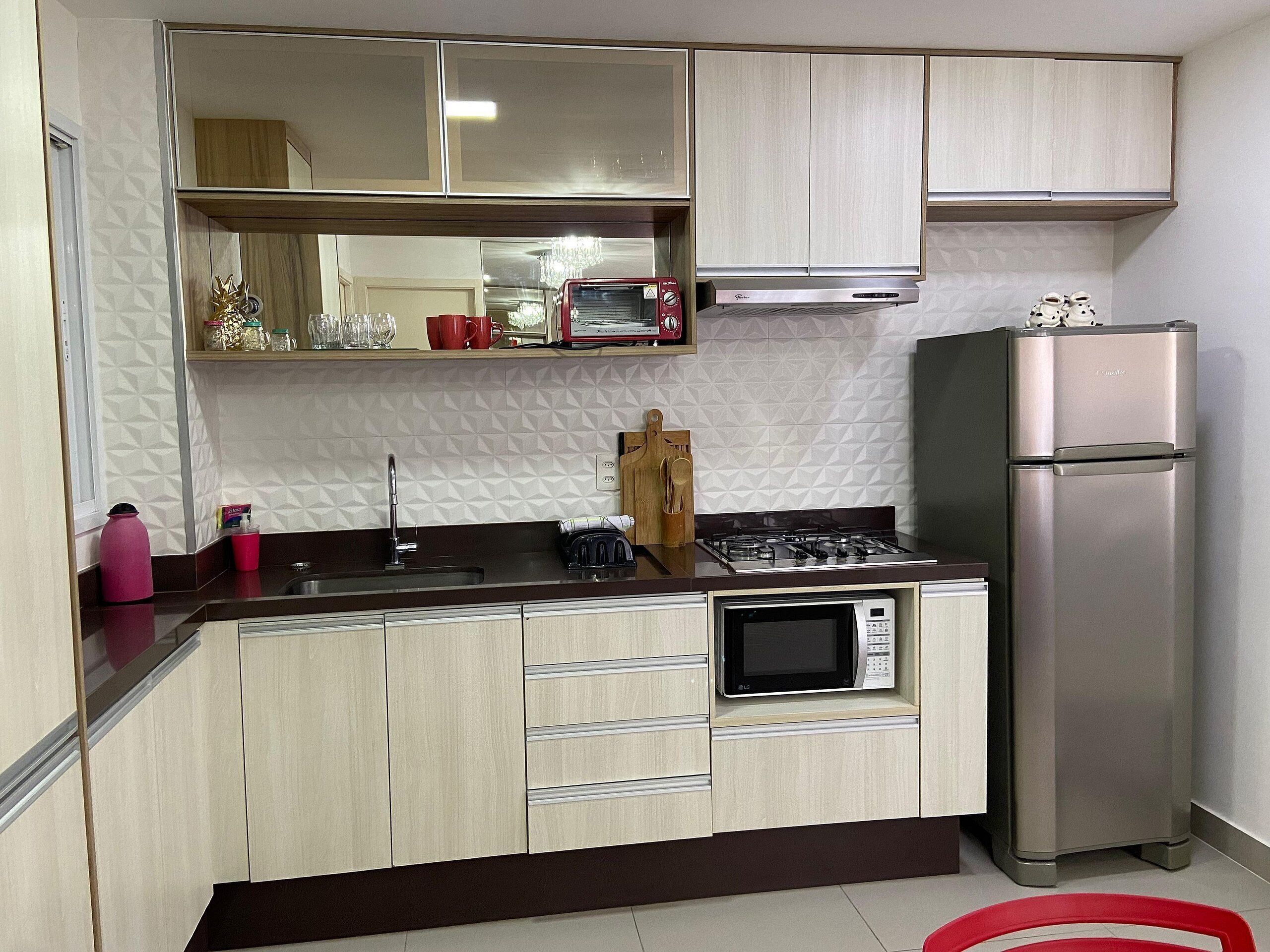 Apartment | Private kitchen | Coffee/tea maker, fridge, microwave, cookware/dishes/utensils