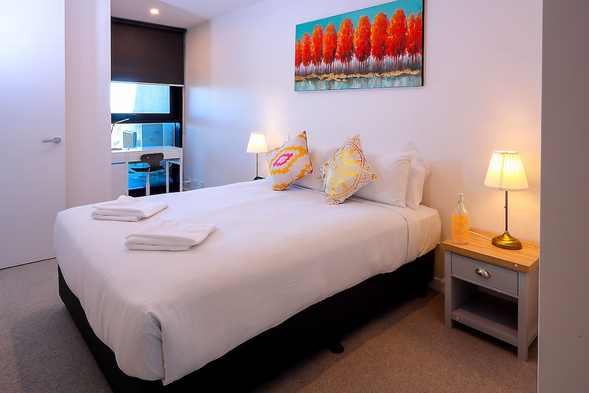 Executive-Apartment, 2 Schlafzimmer, 2 Bäder | 1 Schlafzimmer, hochwertige Bettwaren, Select-Comfort-Betten