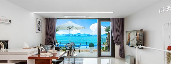 Plasma TV, heated floors