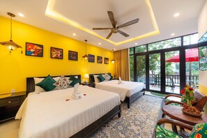 Family Double Room, 1 Bedroom | Minibar, blackout drapes, soundproofing, iron/ironing board - Hoi An Coco Viet Homestay (Da Nang)