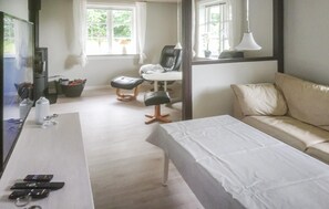 Televisión y chimenea 