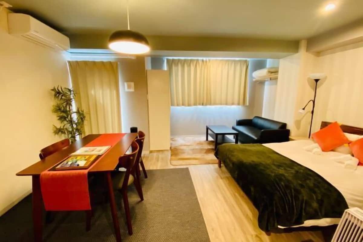 1 bedroom, desk, soundproofing, iron/ironing board