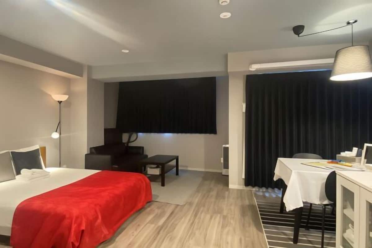 1 bedroom, desk, soundproofing, iron/ironing board