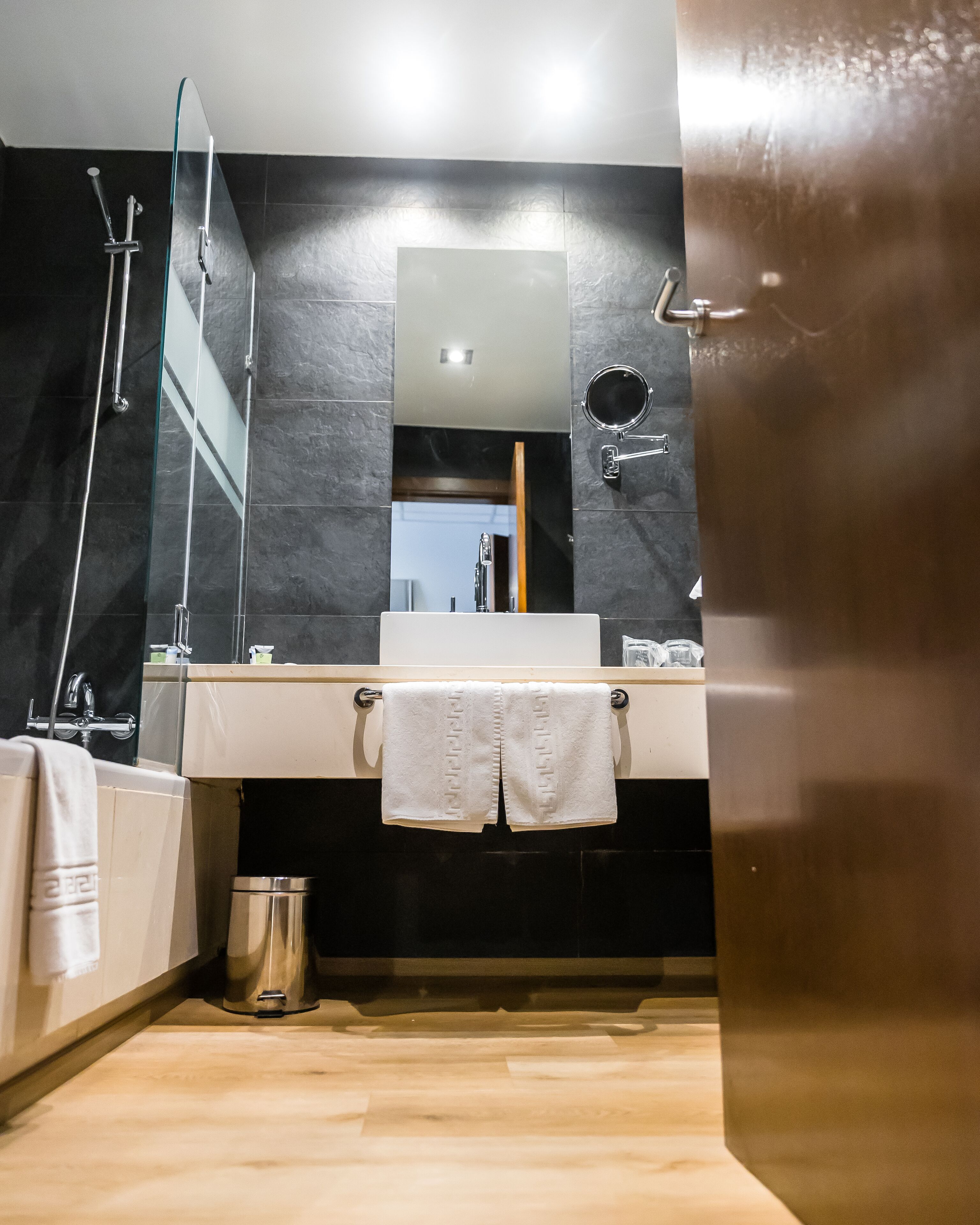 standard room | bathroom | deep-soaking bathtub, hair dryer, bidet, towels