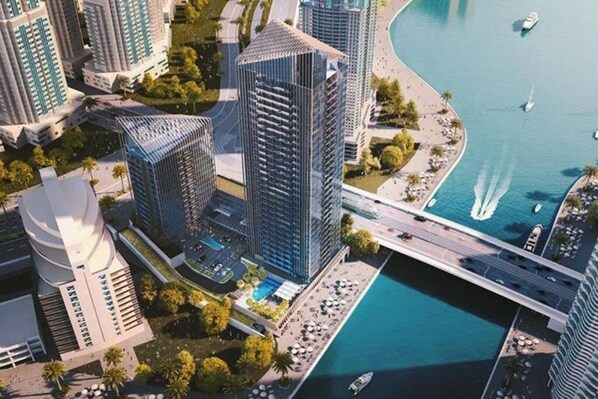 Aerial view - Frank Porter Sparkle Tower (Dubai)