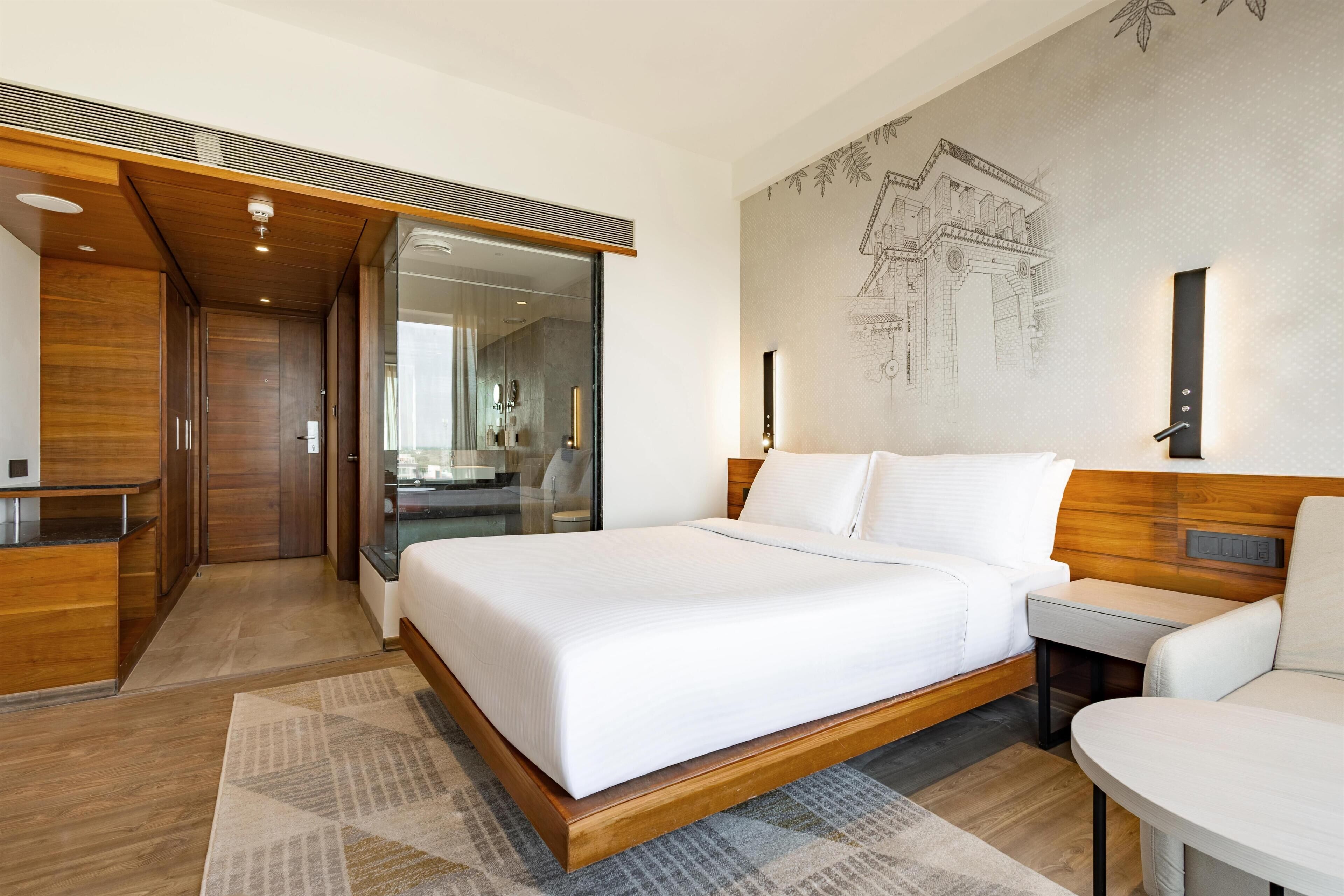 高級客房 | 獨特設計、書桌、床單