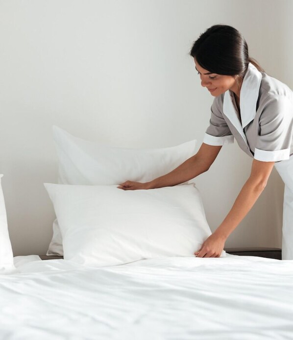 Hypoallergeen beddengoed, een kluis op de kamer, individueel gedecoreerd