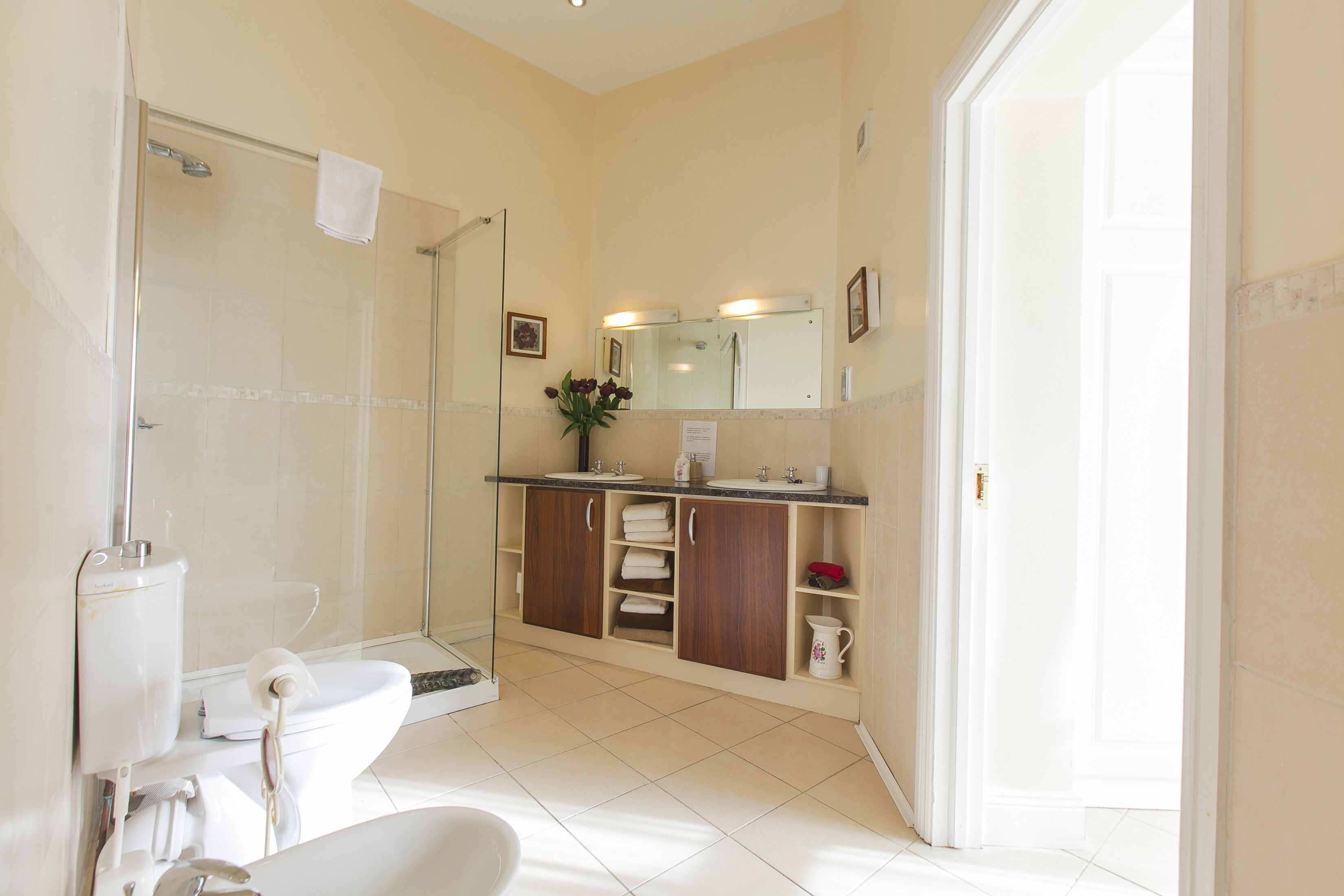 Apartment (Padraig Pearse) | Bathroom | Shower, hair dryer, towels, toilet paper