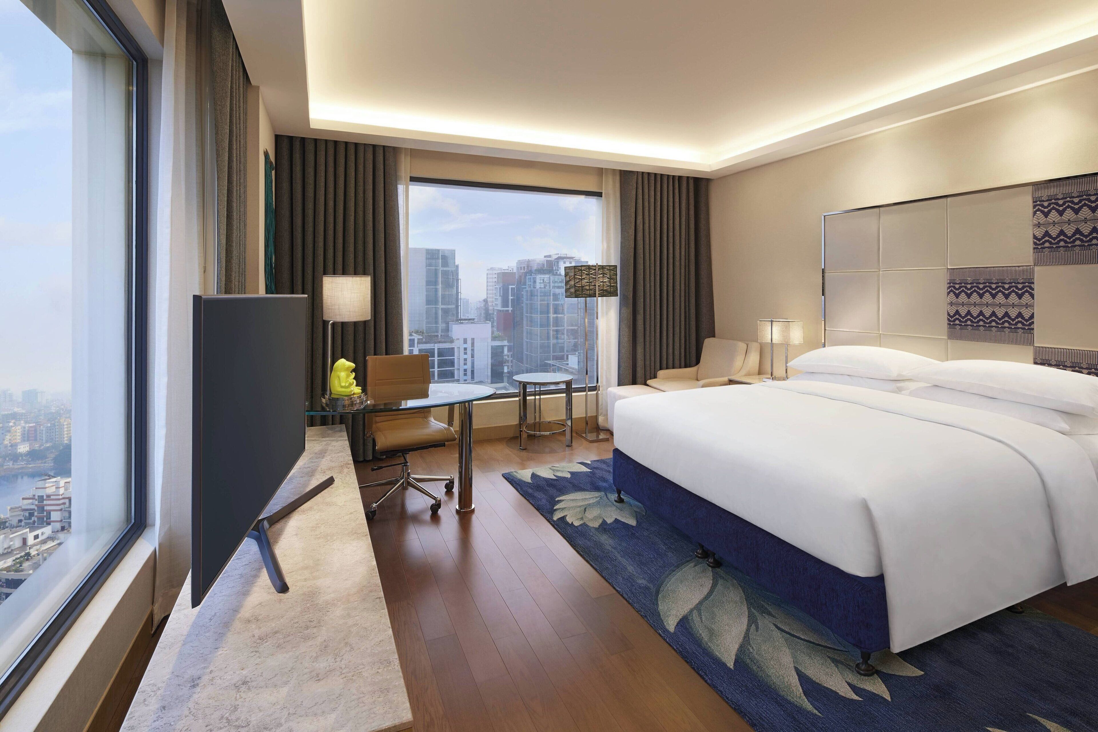 Memory-foam beds, minibar, in-room safe, individually decorated