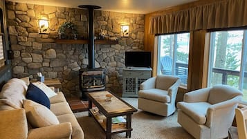 Smart TV, chimenea, videojuegos y reproductor de DVD