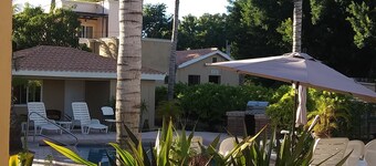 Cabana #3 pool view in the quiet corner