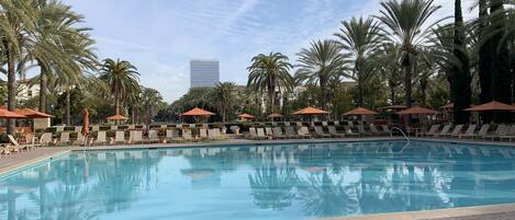 Alberca al aire libre y alberca climatizada