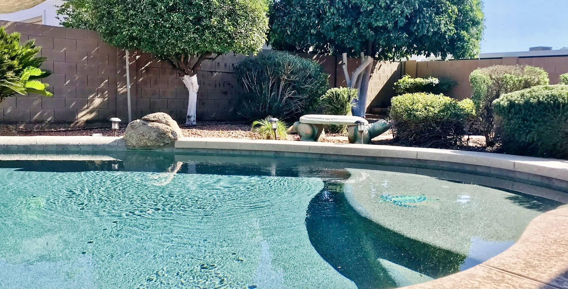 Piscina externa, piscina aquecida