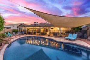 Outdoor pool, a heated pool