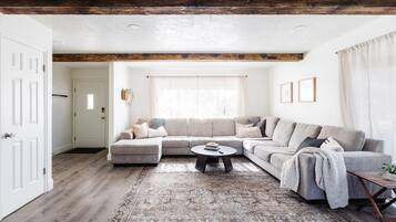 TV, DVD player, video library