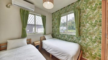 2 bedrooms, bed sheets