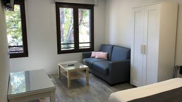 1 slaapkamer, een strijkplank/strijkijzer, wifi