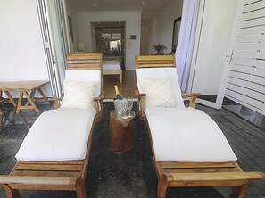 Superior Room, 1 King Bed, Ocean View, Beachside | Terrace/patio - Chateau Elysium (Mahé Island)