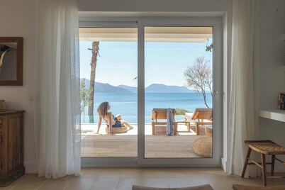 Villa Madouri. 5 bed seafront villa with private pool