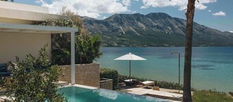 Villa Madouri. Seafront villa with private pool