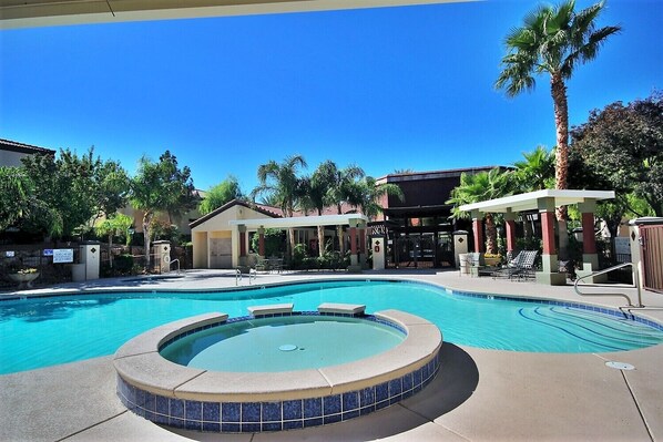 Outdoor pool - PRIVATE, FULLY FURNISHED CONDO IN GATED COMMUNITY OF SEVEN HILLS, HENDERSON NV. (Henderson)