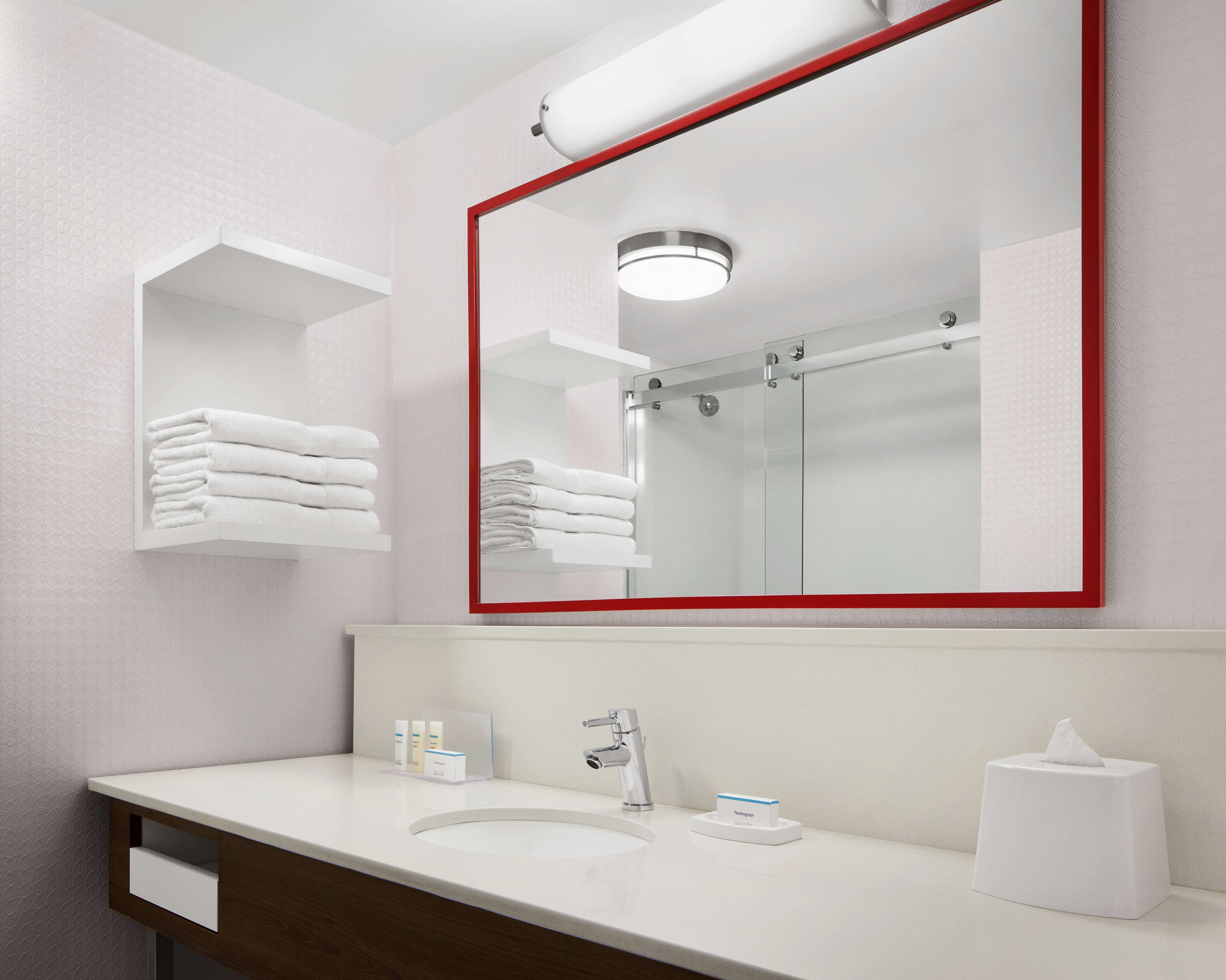 free toiletries, hair dryer, towels