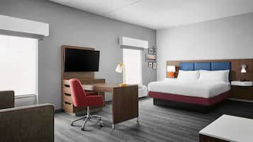 1 dormitorio, escritorio, espacio para trabajar con un portátil