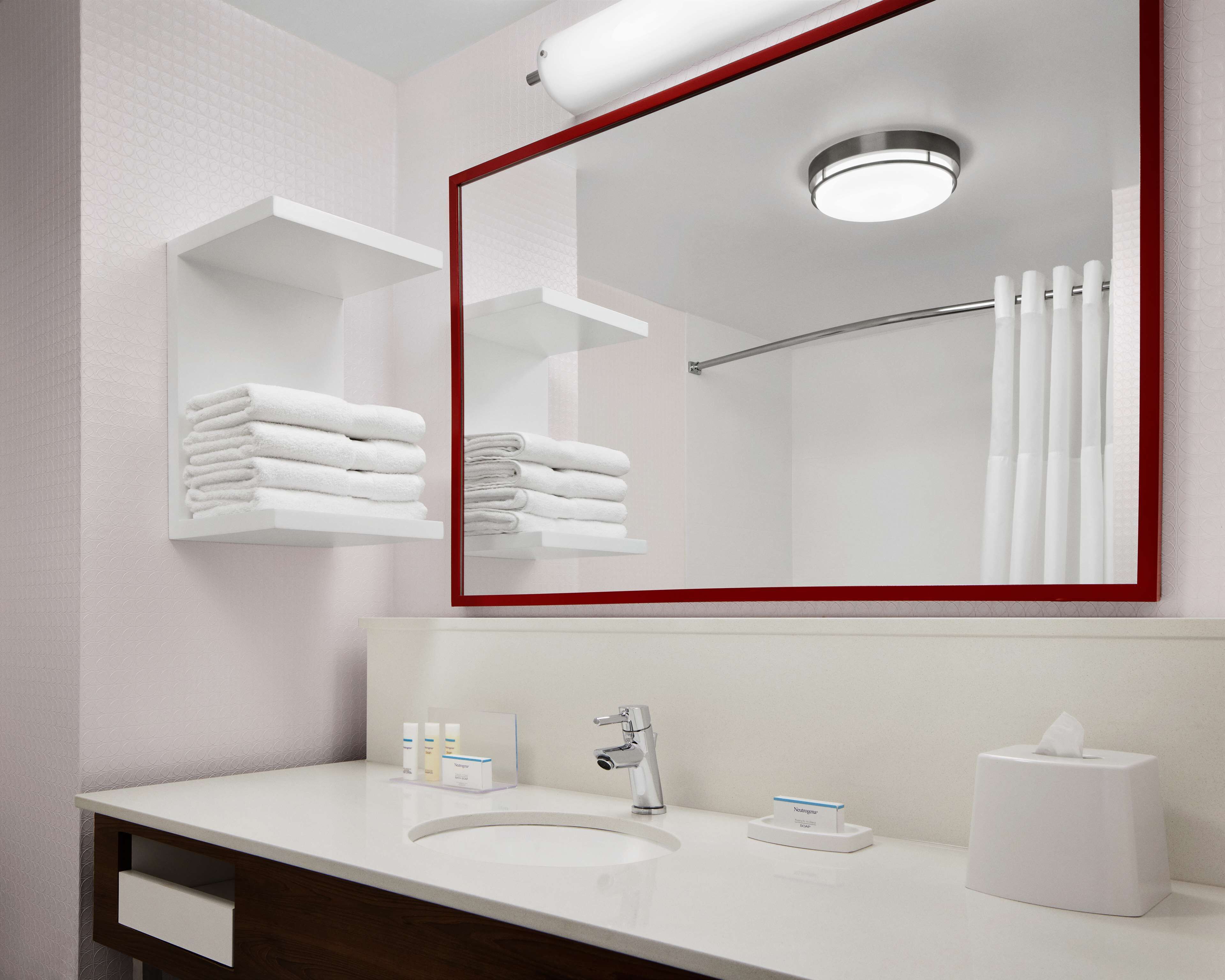 free toiletries, hair dryer, towels