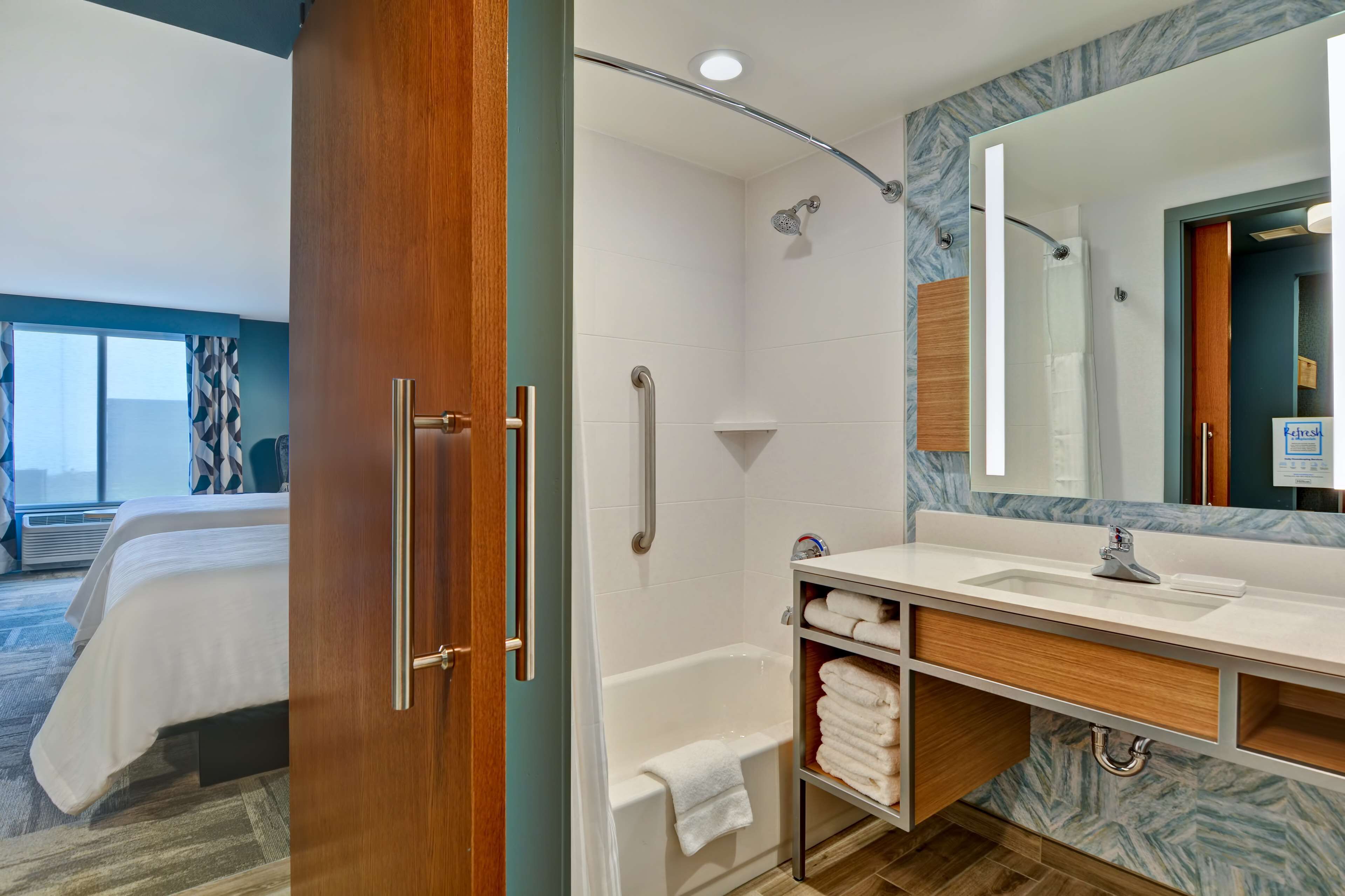 free toiletries, hair dryer, towels