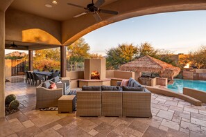 Outdoor dining - Heated pool w/swim up bar, game room & much more! (Scottsdale)