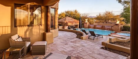 A heated pool
