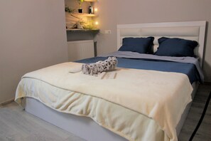 Leilighet | 2 soverom, lydisolert, strykejern/-brett og wi-fi (inkludert)