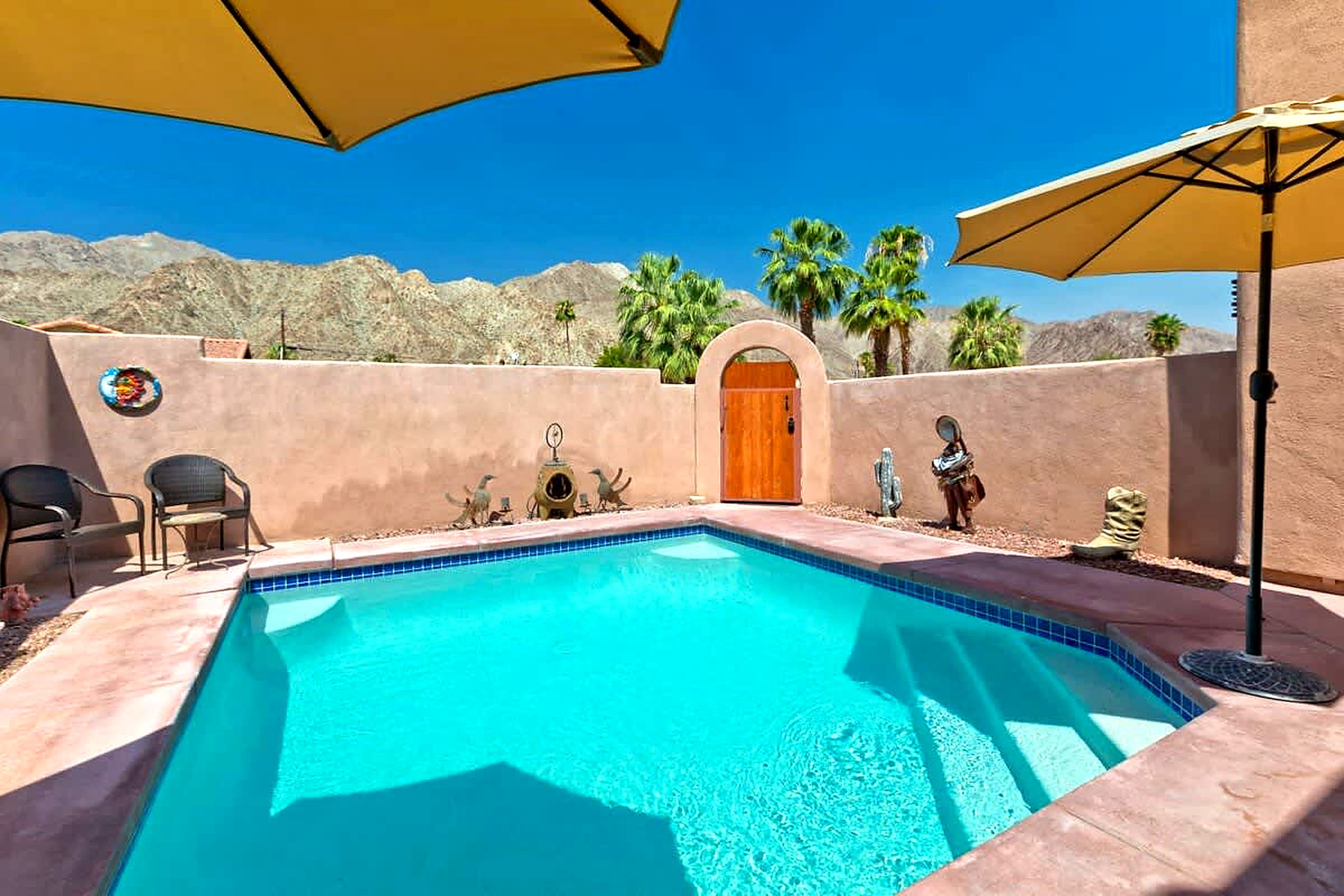Amazing views from the sparkling private pool overlooking the majestic mountains