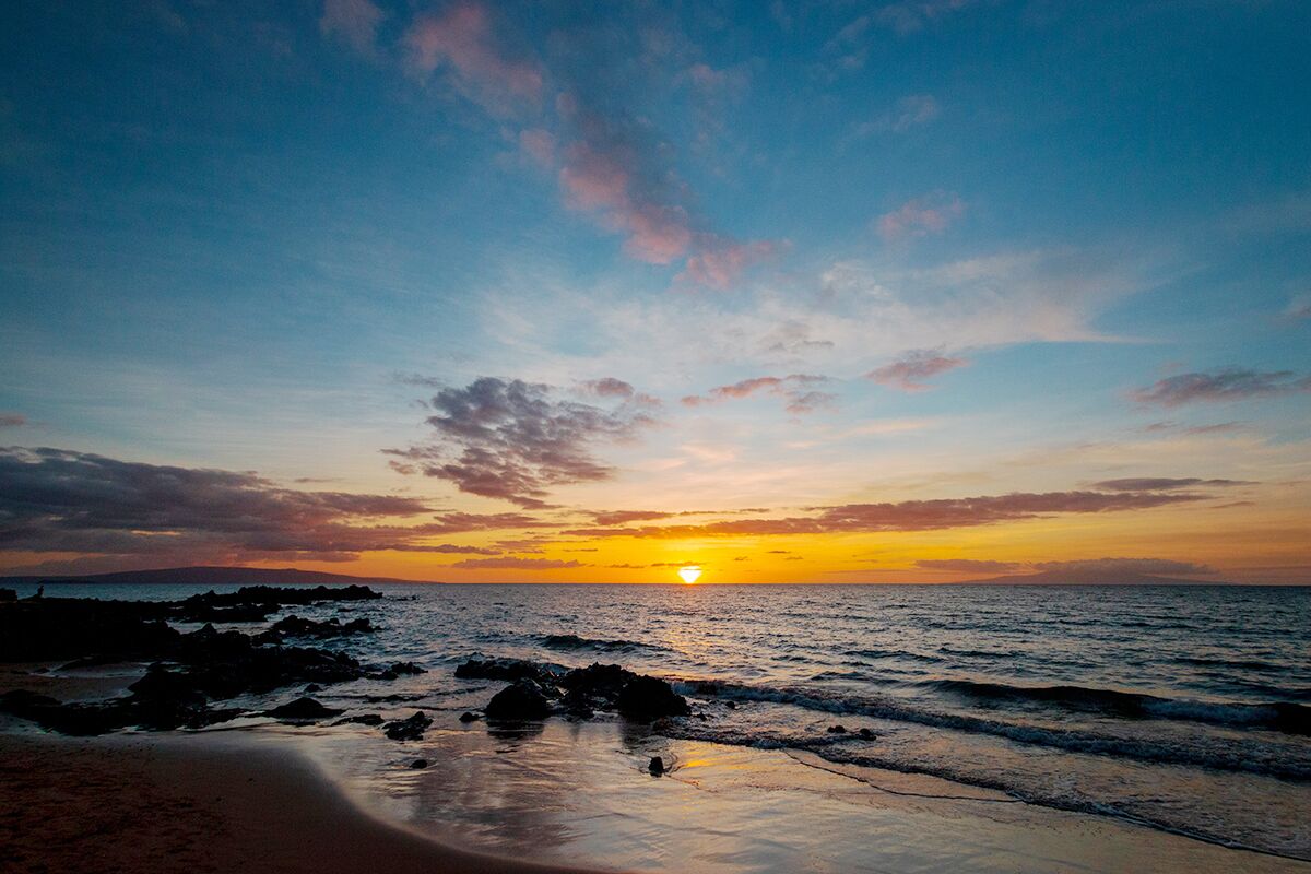 On the beach, sun loungers, beach towels
