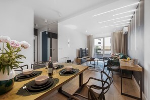 Living area - P&O Apartments Komputerowa 2 (Warsaw)