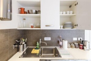 Appartamento, 2 camere da letto | Cucina privata | Frigorifero con congelatore, microonde, forno, piano cottura