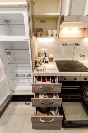 Apartment, 1 Bedroom (S.Felice Street) | Private kitchen | Full-sized fridge, oven, stovetop, espresso maker - S.Felice apartments (Bologna)