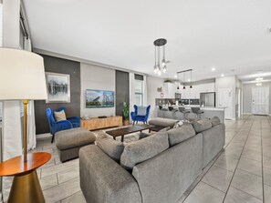 Smart TV, video games, table football, ping pong