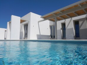 Outdoor pool - Eco villa with private pool and top equipment in a modern style (Naxos)