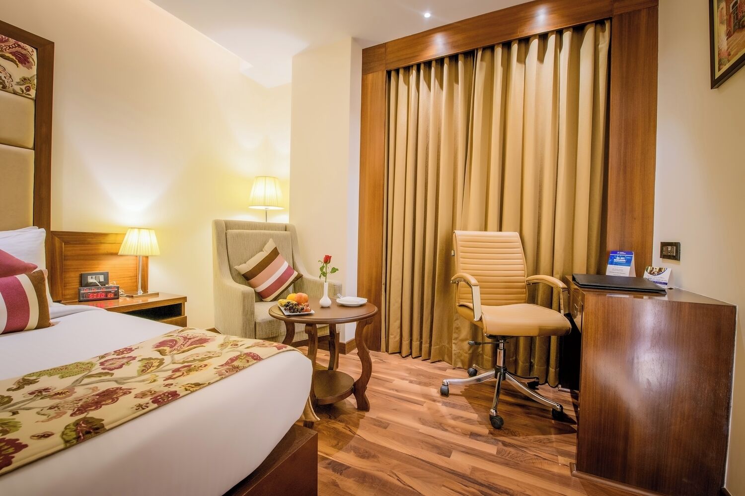 Premium bedding, memory foam beds, minibar, in-room safe