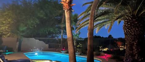 Outdoor pool, a heated pool