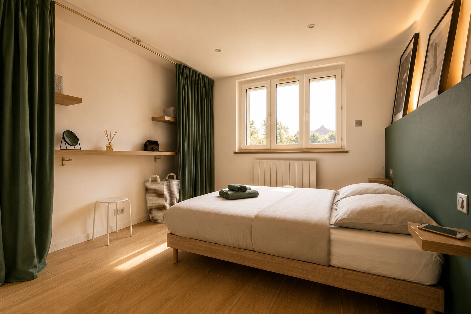 1 chambre, fer et planche à repasser, Wi-Fi gratuit, draps fournis